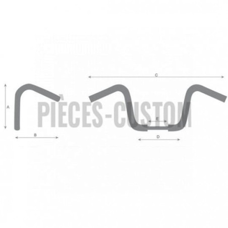 Guidon-1-pouce-1-quart-Flyer-Bar-chromé-100-cm-ref-55-501