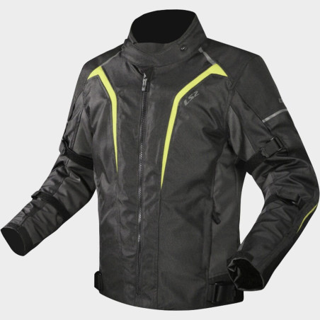 Blouson-LS2-SEPANG-noir-et-jaune-pour-homme-ref-64190W0154