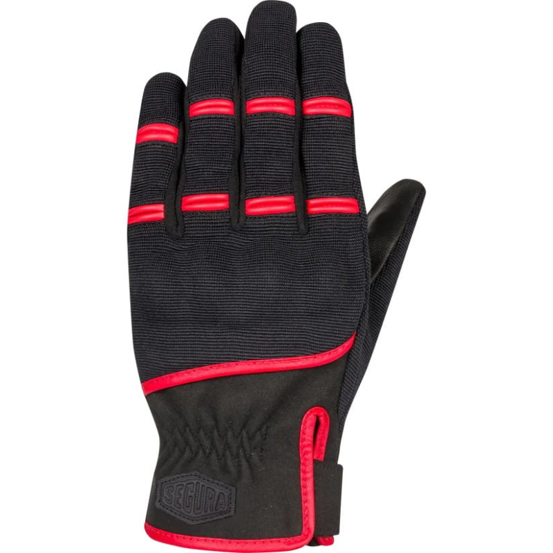 Gants-été-par-Segura-Palmer-noir-rouge-ref-SGE1321