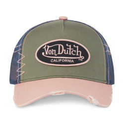 Casquette-Vondutch-Rose-Trucker-Snapback-effet-Usé-Patch-Brodé-USED-ref-VD-USED-03