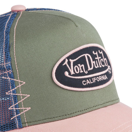 Casquette-Vondutch-Rose-Trucker-Snapback-effet-Usé-Patch-Brodé-USED-ref-VD-USED-03