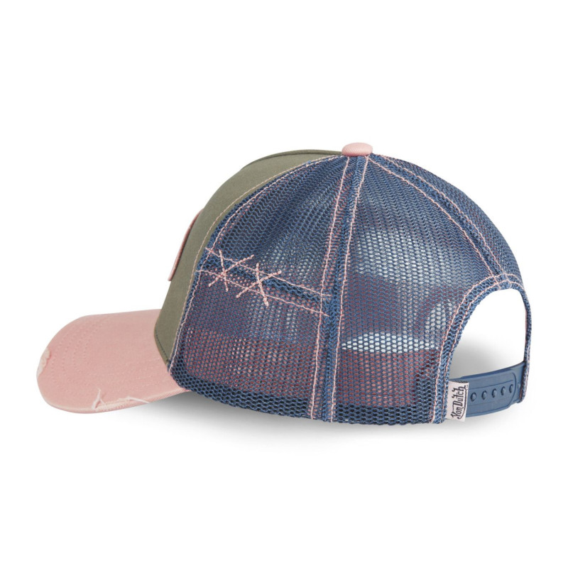 Casquette-Vondutch-Rose-Trucker-Snapback-effet-Usé-Patch-Brodé-USED-ref-VD-USED-03