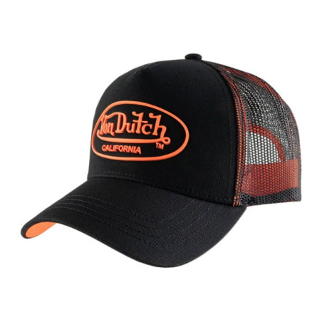 Casquette-Von-Dutch-Noir-Orange-fluo-Trucker-Snapback-DOM-ref-VD-DOM-0