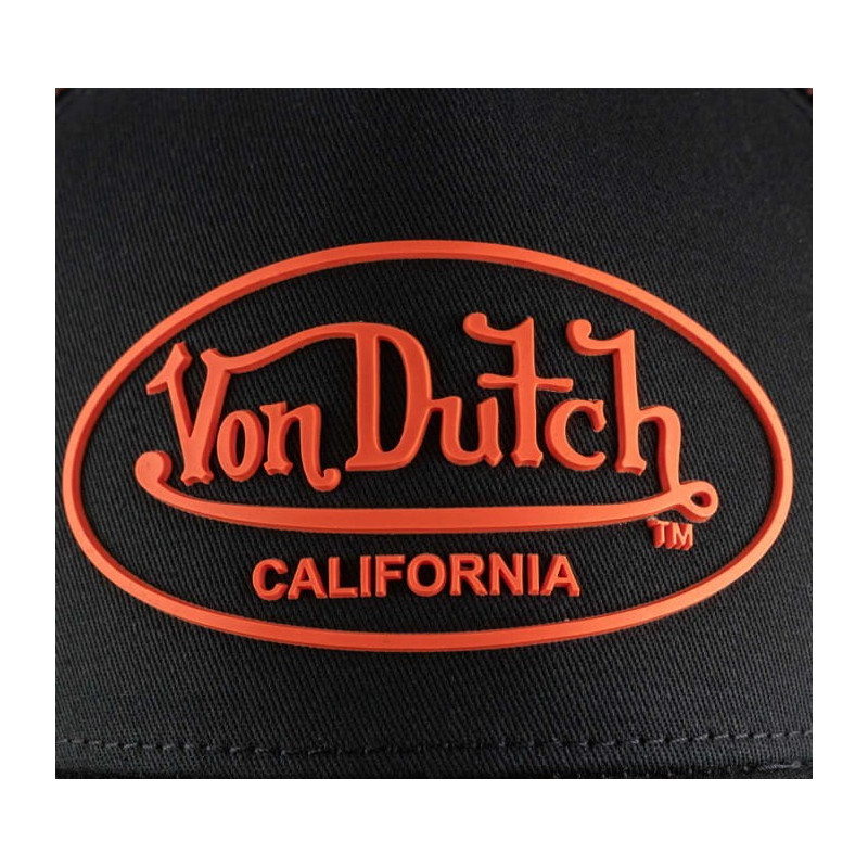 Casquette-Von-Dutch-Noir-Orange-fluo-Trucker-Snapback-DOM-ref-VD-DOM-0