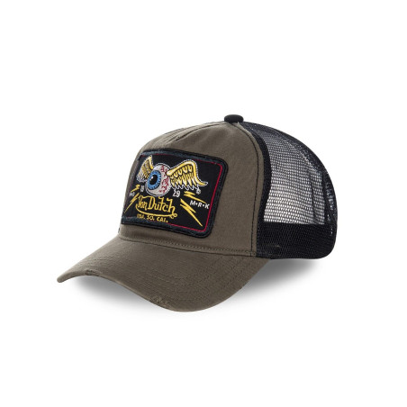 Casquette-Trucker-Homme-Von-Dutch-Flying-Eye-Kaki-ref-VD-TRUCK06