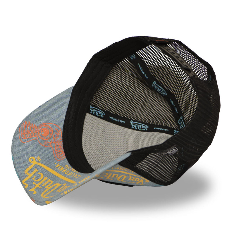 Casquette-Von-Dutch-Bleue-Trucker-Snapback-en-Denim-CAFE-ref-VD-CAFE09