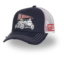 Casquette-Von-Dutch-Bleue-Marine-Trucker-Snapback-effet-Usé-CREW-ref-VD-CREW26