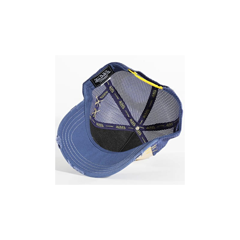Casquette-Von-Dutch-Jaune-Trucker-Snapback-effet-Usé-USED-ref-VD-USED13