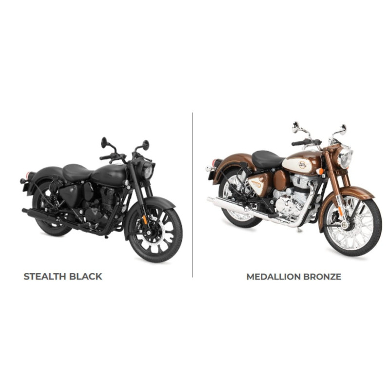 Duo-de-miniatures-Classic-350-Medaillon-Bronze-&-Stealth-Black-ref-RLCSMS260013