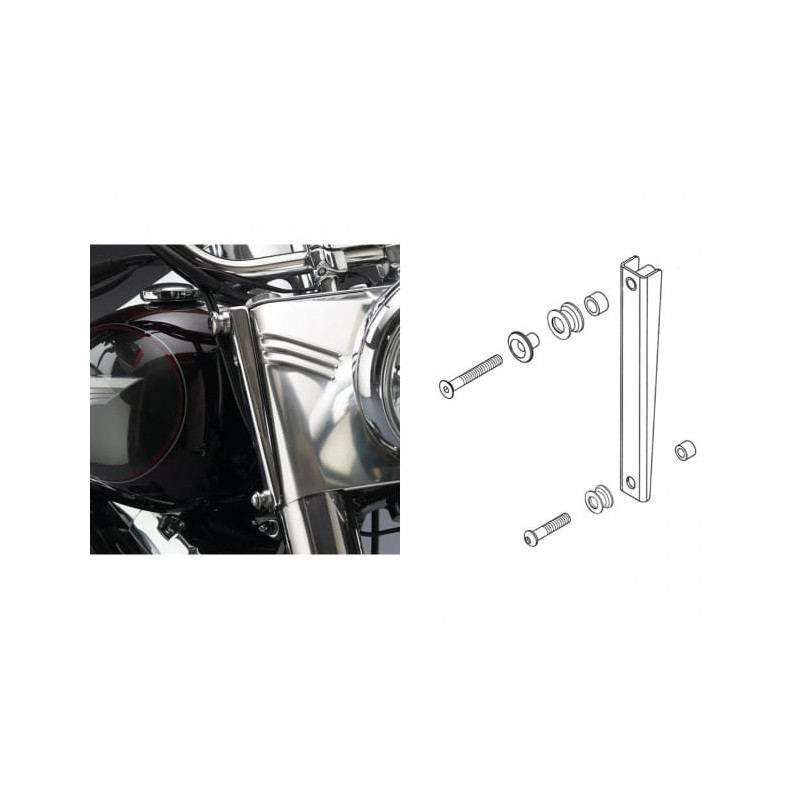 Kit-montage-pare-brise-Stinger-Softail-FL-ref-603434