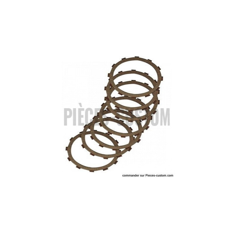 Jeu-de-7-disques-embrayage-Kevlar-pour-Sportster-XL-de-1984-à-1990-ref-16224