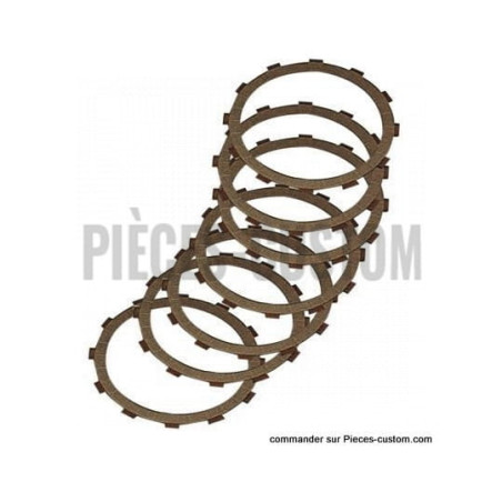 Jeu-de-7-disques-embrayage-Kevlar-pour-Sportster-XL-de-1984-à-1990-ref-16224