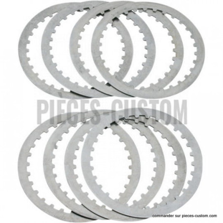 Kit-de-8-disques-Lisses-pour-Big-Twin-de-1990-à-1997-et-Sportster-XL-de-1991-et-après-ref-11310482