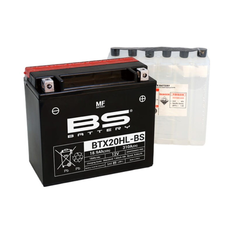 Batterie-sans-entretien-avec-pack-acide-BTX20HL-BS-Softail-Dyna-91-à-19-Sportster-97-à-03-ref-1079980