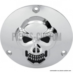 Cache-embrayage-Skull-chromé-pour-Big-Twin-de-1984-à-1999-ref-19020062