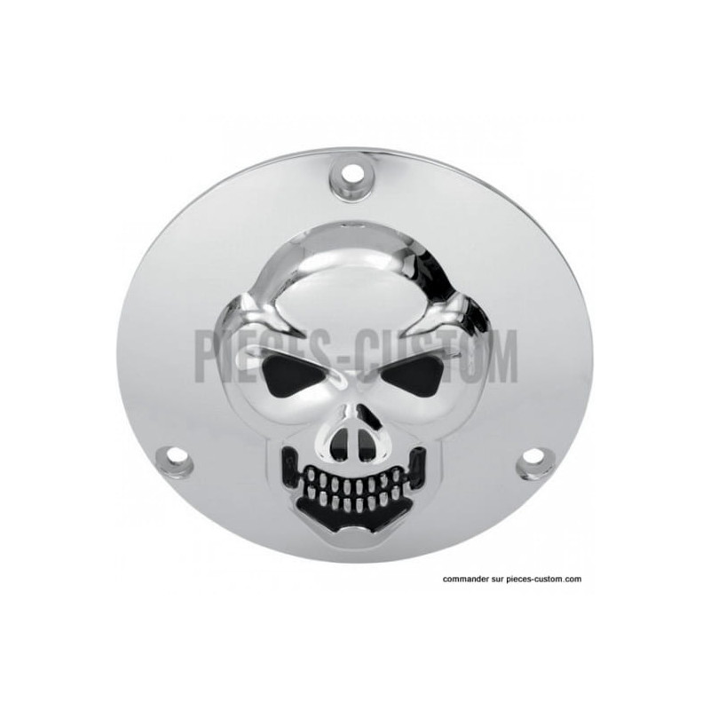 Cache-embrayage-Skull-chromé-pour-Big-Twin-de-1984-à-1999-ref-19020062
