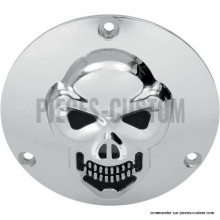 Cache-embrayage-Skull-chromé-pour-Big-Twin-de-1984-à-1999-ref-19020062