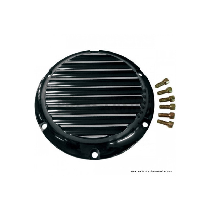 Trappe-d-embrayage-Joker-Machine-Noir-à-ailette-pour-Sportster-XL-de-2004-à-2021-ref-11070167