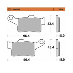 Plaquettes-de-frein-arrière-métal-fritté-RoadPro-pour-Freewheeler-et-Tri-Glide-de-2019-à-2025-ref-17213671