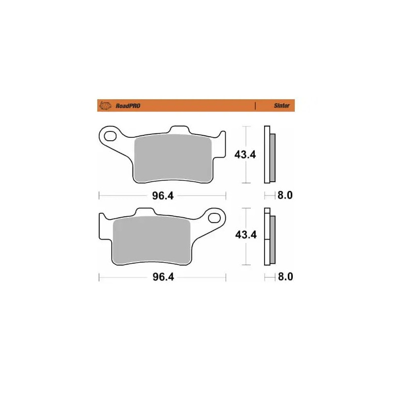 Plaquettes-de-frein-arrière-métal-fritté-RoadPro-pour-Freewheeler-et-Tri-Glide-de-2019-à-2025-ref-17213671