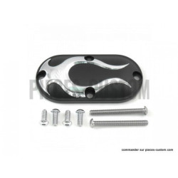 Trappe-d-inspection-noir-et-chrome-flammée-pour-Big-Twin-de-1984-à-2006-ref-42-0477