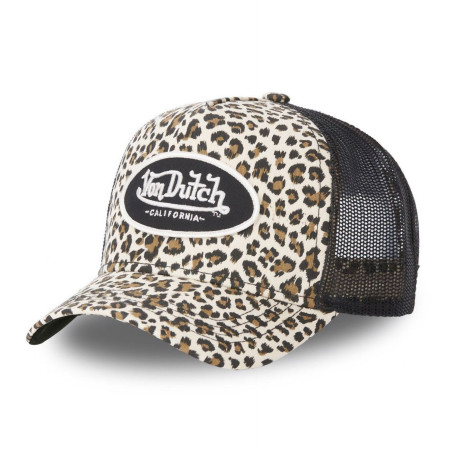 Casquette-Vondutch-Beige-Trucker-Snapback-LÉOPARD-ref-VD-LEO-BE
