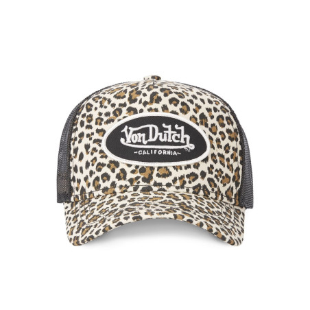 Casquette-Vondutch-Beige-Trucker-Snapback-LÉOPARD-ref-VD-LEO-BE