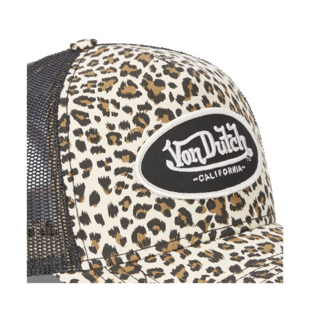 Casquette-Vondutch-Beige-Trucker-Snapback-LÉOPARD-ref-VD-LEO-BE
