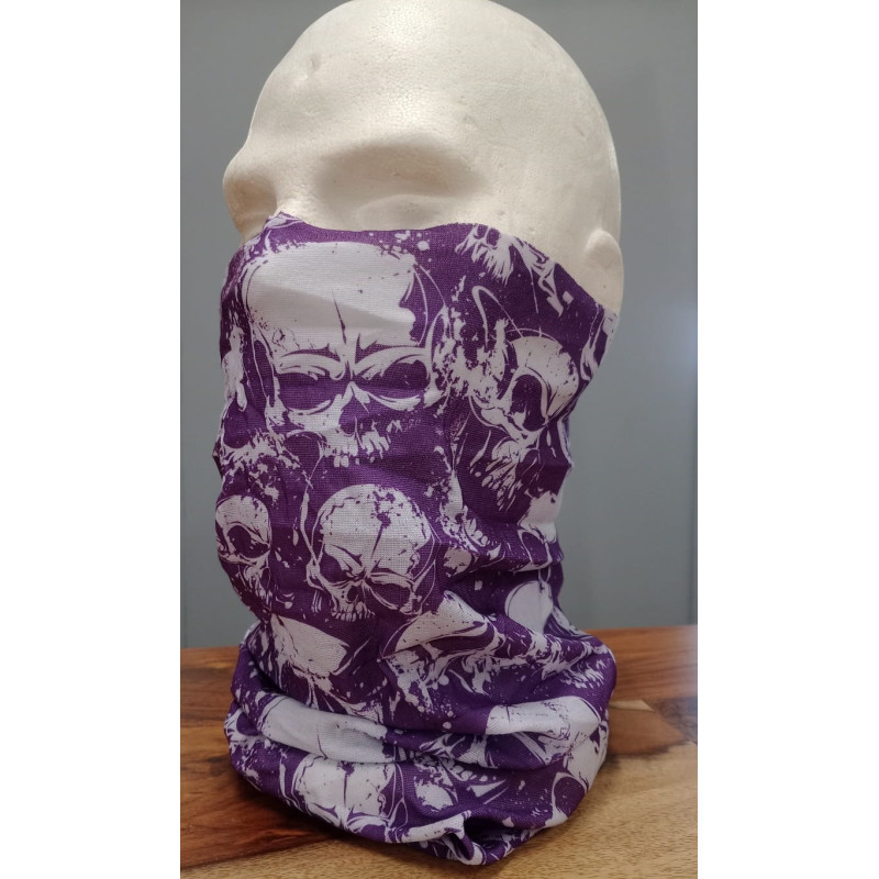 Tour-de-cou-violet-avec-tête-de-mort-ref-TDC6