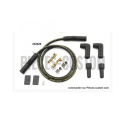 Kit-fils-de-bougies-8-8-Noir-pour-Big-Twin-et-Sportster-ref-233707
