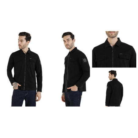 Chemise-zippé-noire-Royal-Enfield-ref-RLASHA250714