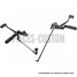 Commandes avancées noires +2" pour Sportster de 2004 à 2013