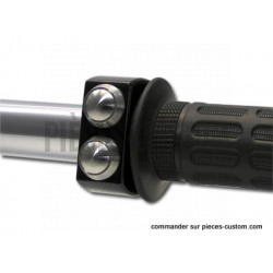 Commande guidon boutons poussoirs noir/polis