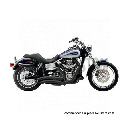 Échappement-Cobra-Short-Swept-noir-pour-Dyna-de-2012-à-2017