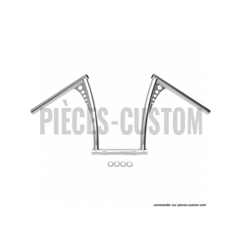 guidon-1"-king-ape-hanger-hauteur-12"-chromé-pour-springer