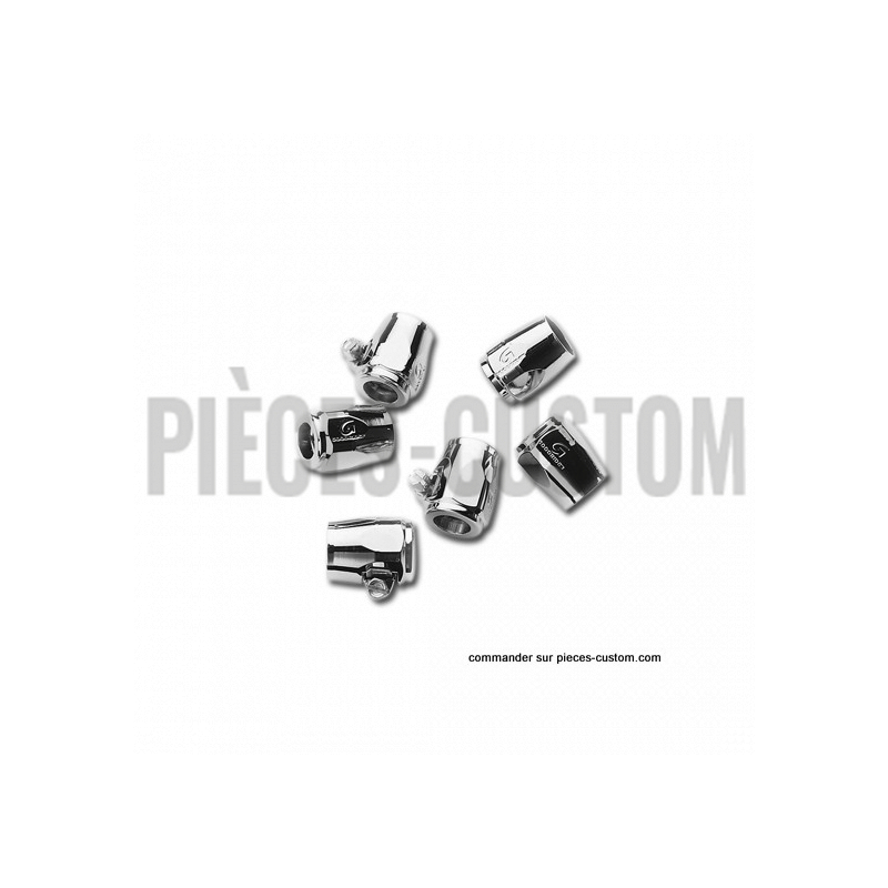 Extrémité-de-tuyaux-chromé-avec-collier-1/4"