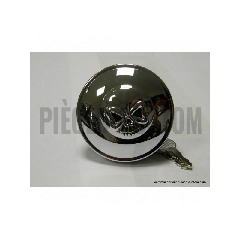 Bouchon-à-clef-chromé-skull-non-ventilé