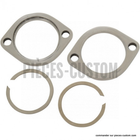 Kit-de-brides-d-échappement-en-inox-polies