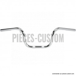 Guidon 1" Biltwell  Chumps Hauteur 8"  Chromé avec empreintes