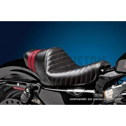 Selle solo Stubs Spoiler noir rouge pour Sportster XL de 2004 à 2006 et 2010 à 2020