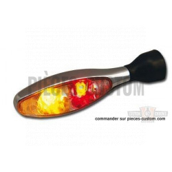 Feu arrière avec Clignotant à Led chromé Micro 1000 Kellermann