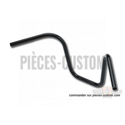 Guidon 1" Biltwell Apehanger Hauteur 12" Noir avec empreintes