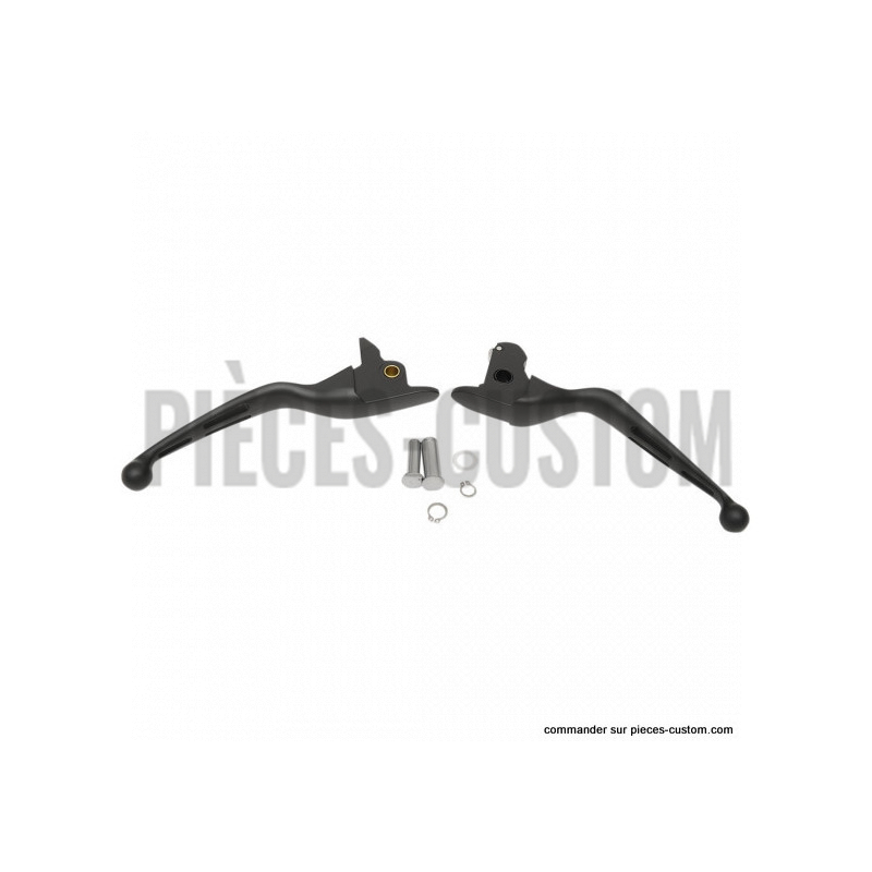 Kit-de-leviers-fendus-noir-mat-pour-Touring-de-2014-à-2016-embrayage-hydraulique