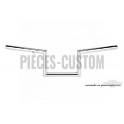 Guidon 22mm Biltwell Zed Bar chromé sans empreintes