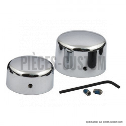 Caches chromés roue arrière Softail Dyna 08-17