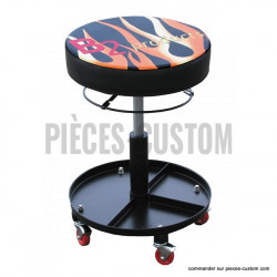 Tabouret d'atelier B2 à roulettes
