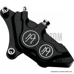Etrier avant gauche PM 4 pistons Contrast Cut pour Touring et Vrod 2008 à 2018