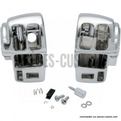 Kit de commodo chromé Touring 96-07