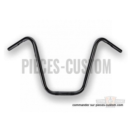 guidon-1"-ape-hanger-hauteur-14"-étroit-noir