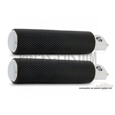 Repose-pieds-Arlen-Ness-Knurled-Rubber-Chrome